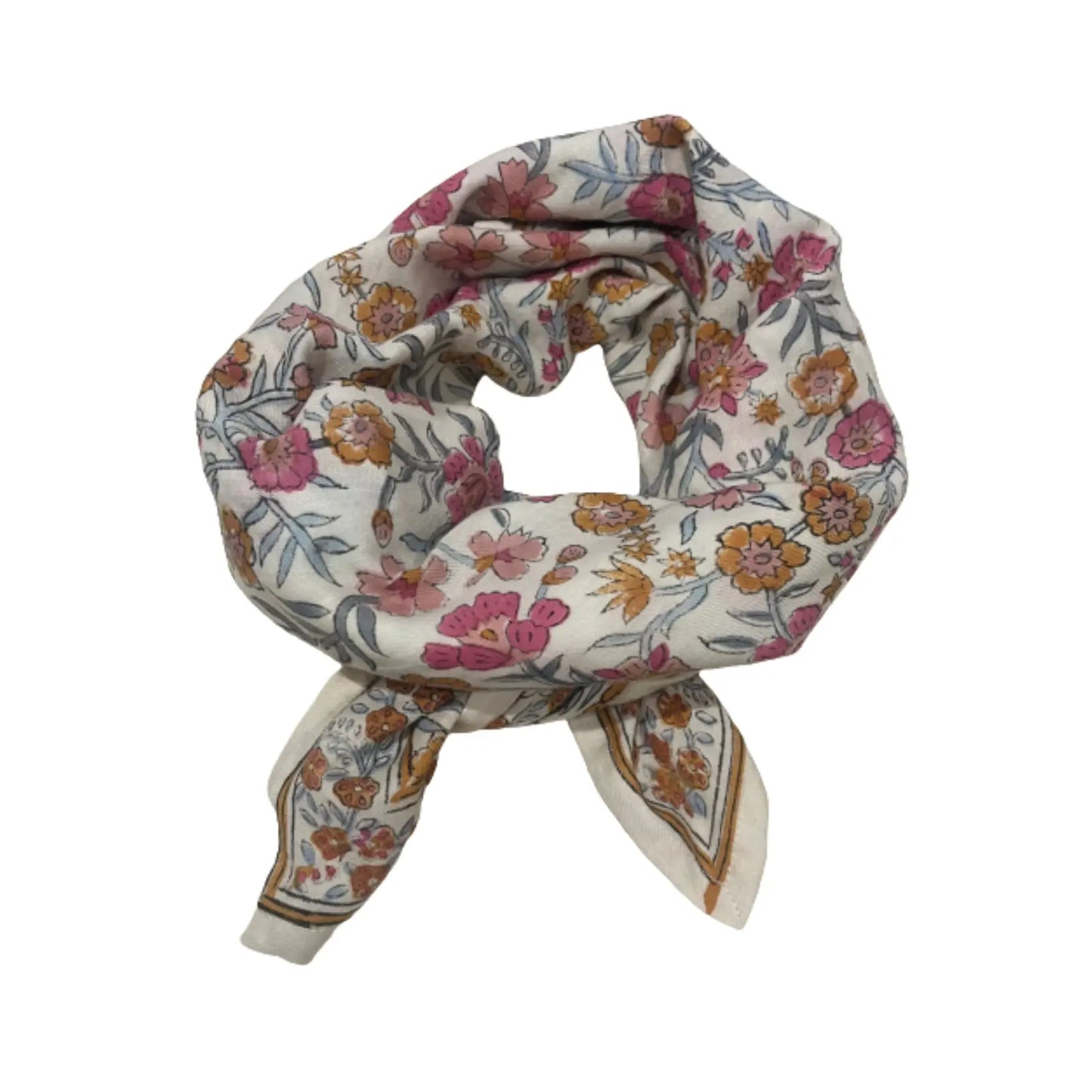 Foulard Adulte Dheli Azur 100 cm SO FAMILY