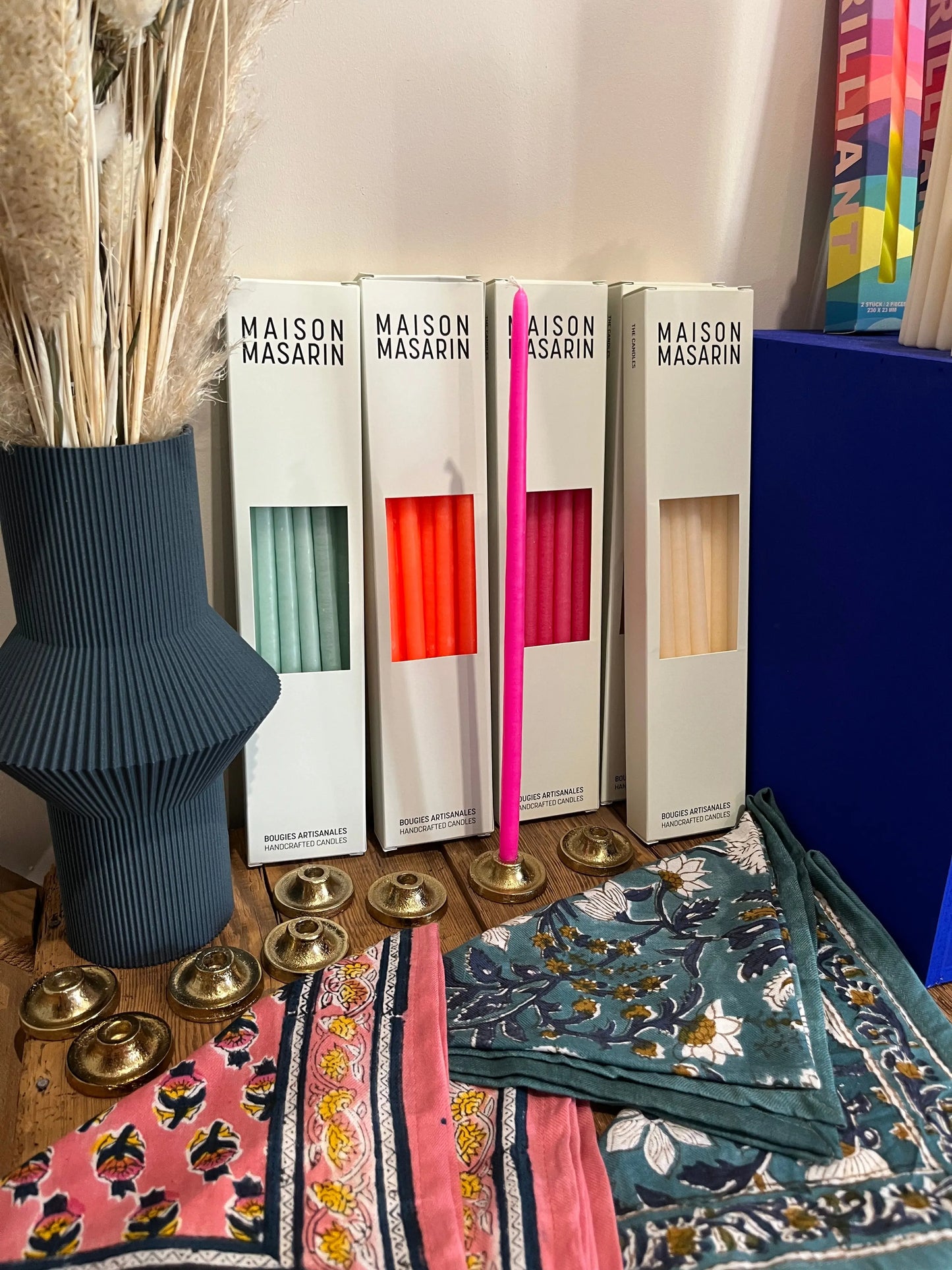 Bougies fleuristes artisanales françaises - lot de 10 Maison Masarin