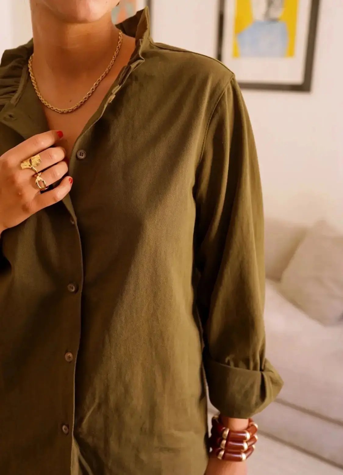 Chemise kaki S/M Atelier MSV