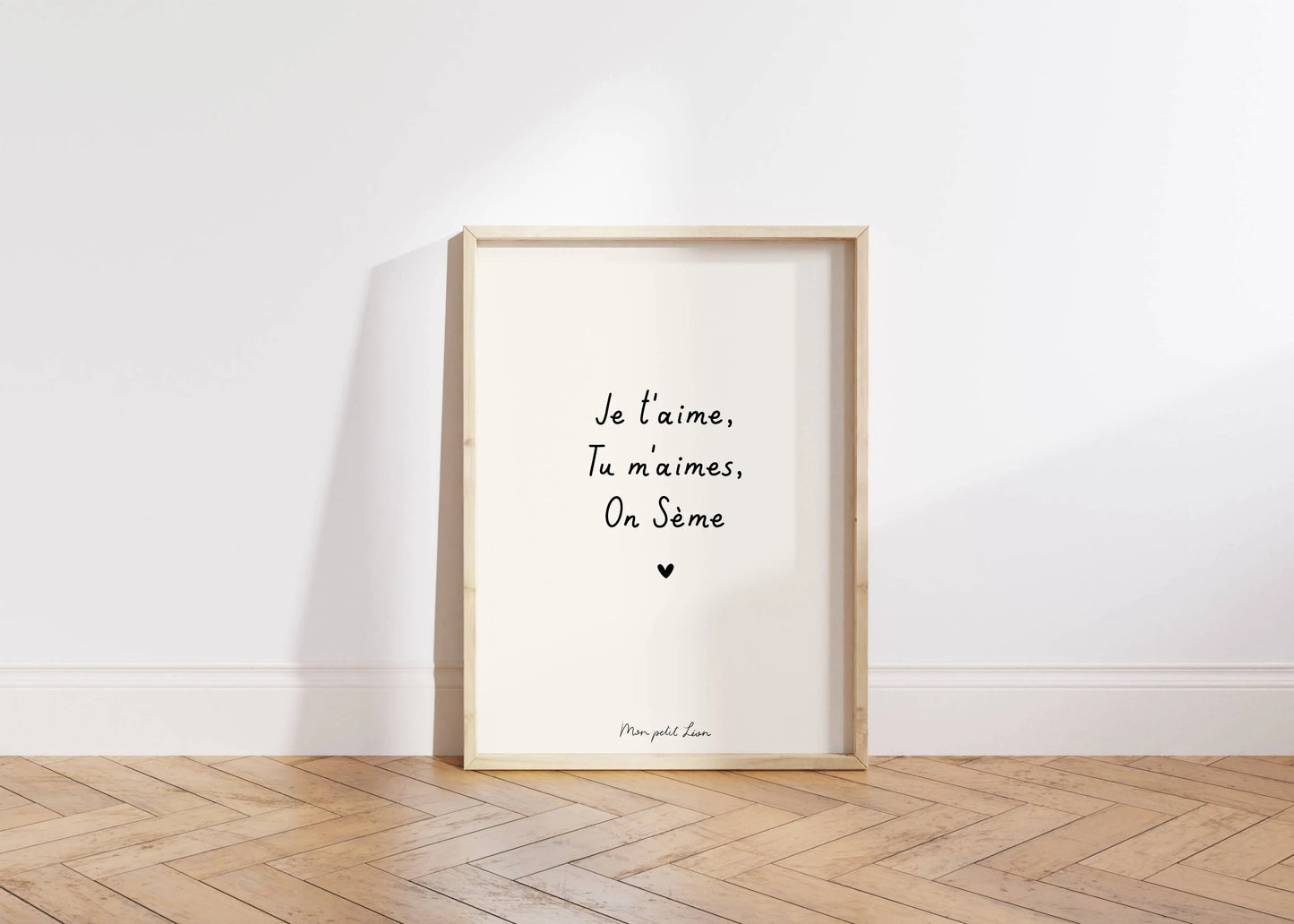 Affiche A4 citation Je t'aime Mon petit Léon