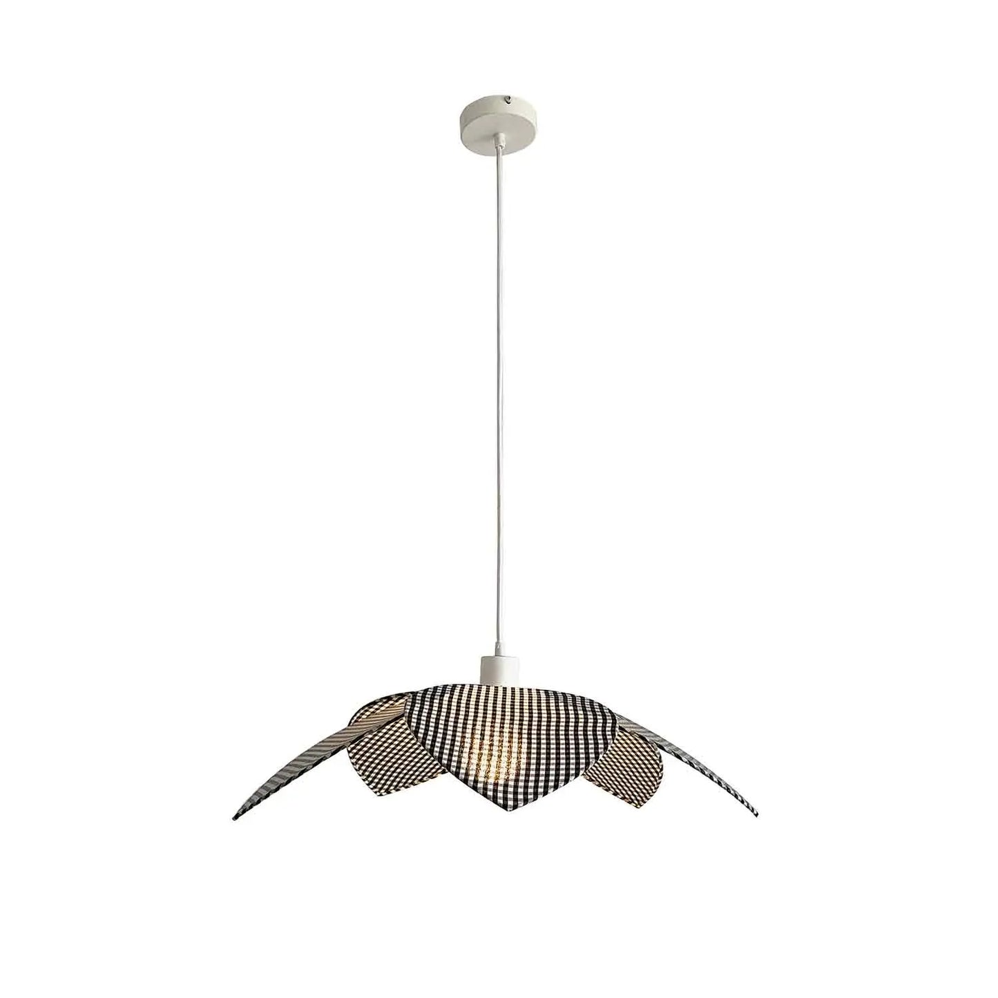 Suspension Fleur En Toile À Carreaux Noir D58Cm Opjet Paris