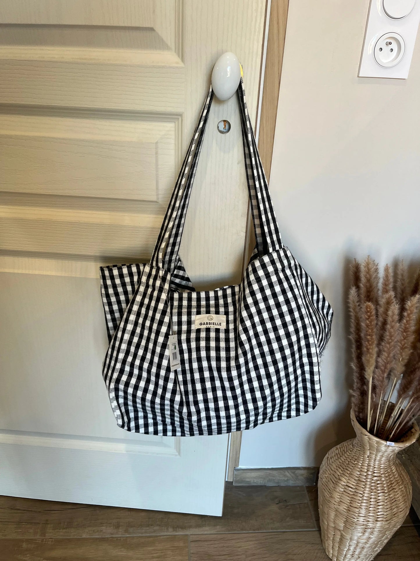 Sac en coton vichy Gabrielle Paris