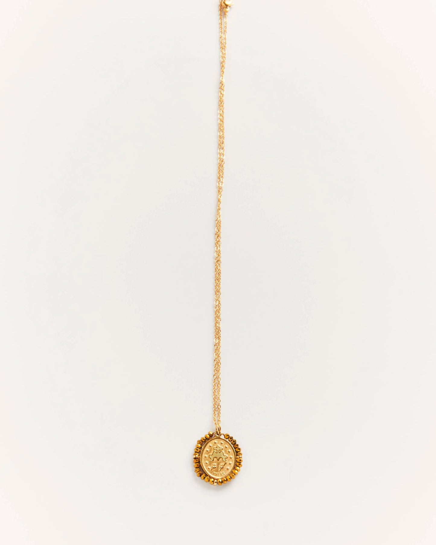 Collier Santa Maria Gold - collier médaille dorée avec pierres dorées Palas