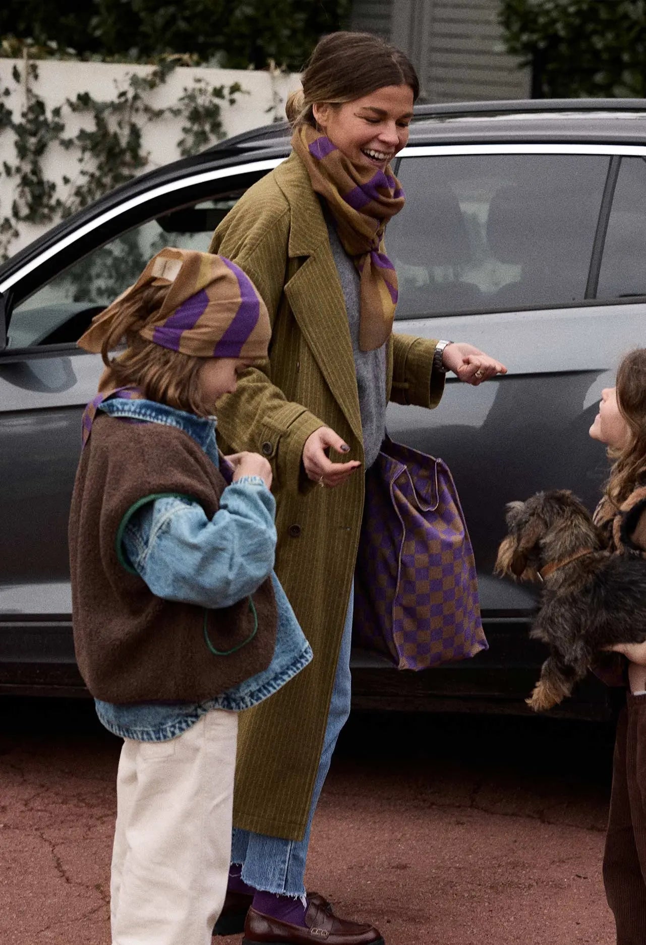 FOULARD EN LAINE ZEBRA VIOLET GABRIELLE x HORTY Gabrielle Paris