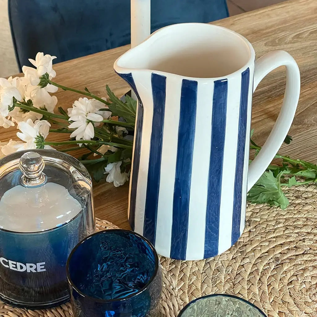 Pichet rayure bleu Opjet Paris