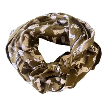 Foulard Adulte Teckel kaki Maison Augustin