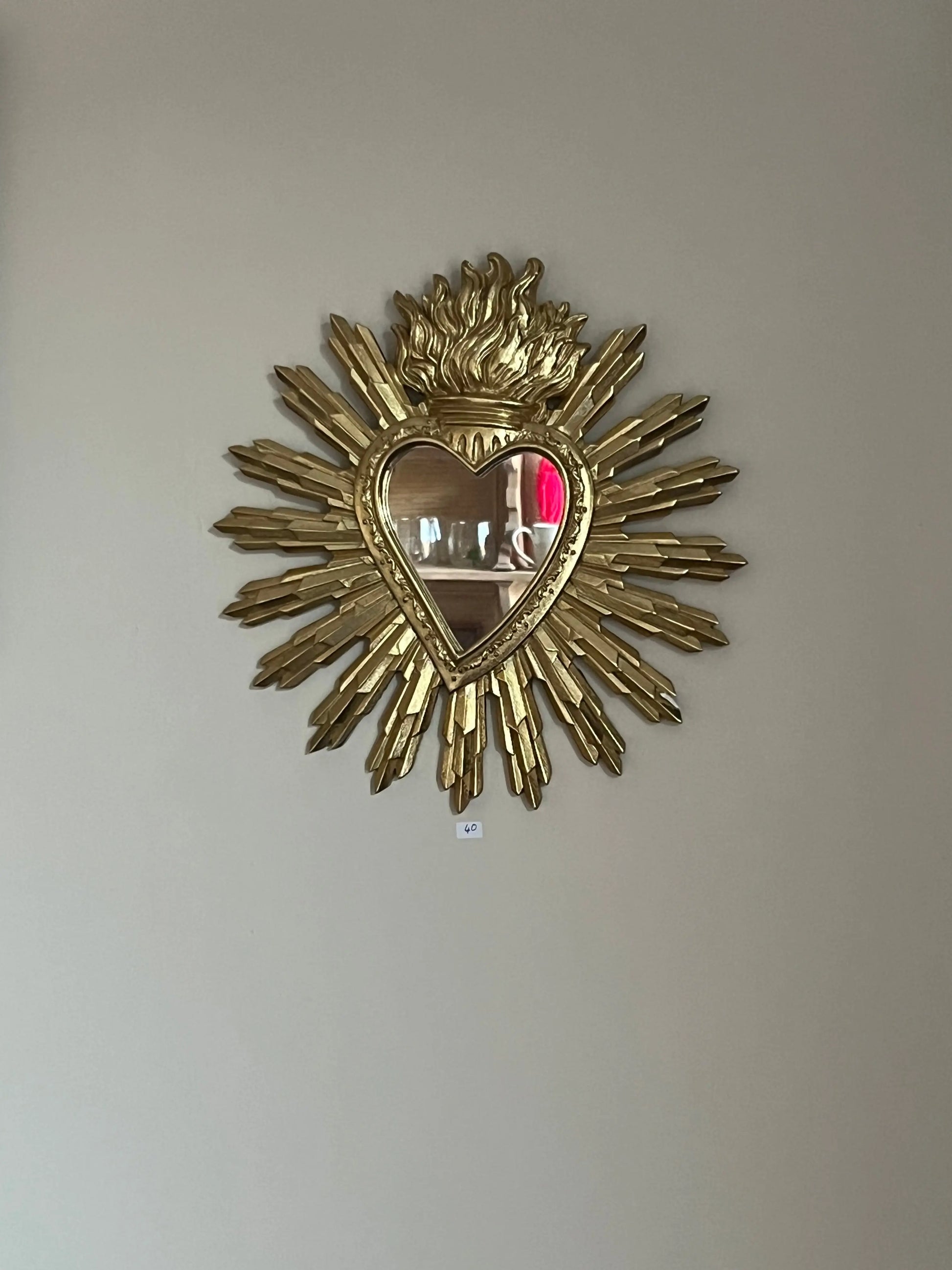 Miroir Ex-voto doré D28cm Opjet Paris