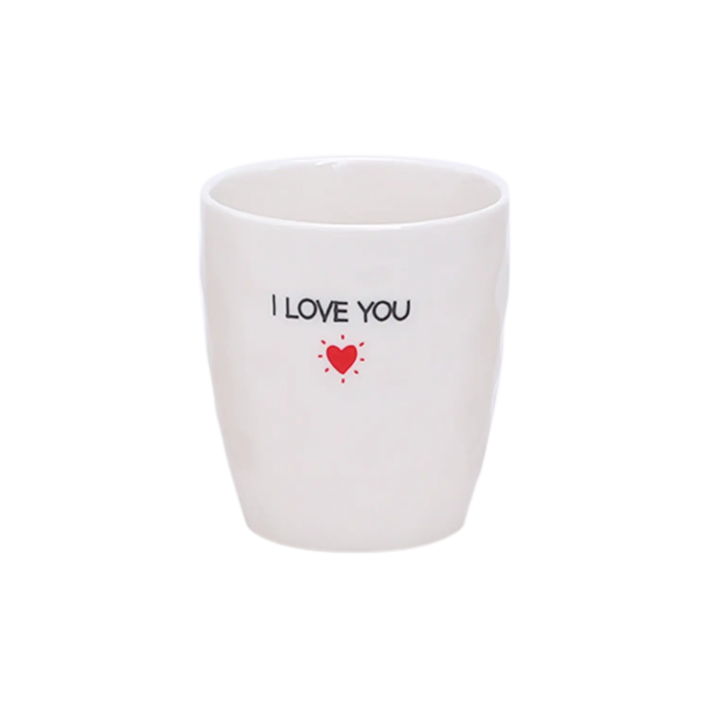 Gobelet message I love you D7,3 H8,2cm Opjet Paris