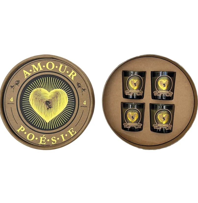 Coffret 4 bougies amour Atelier MSV