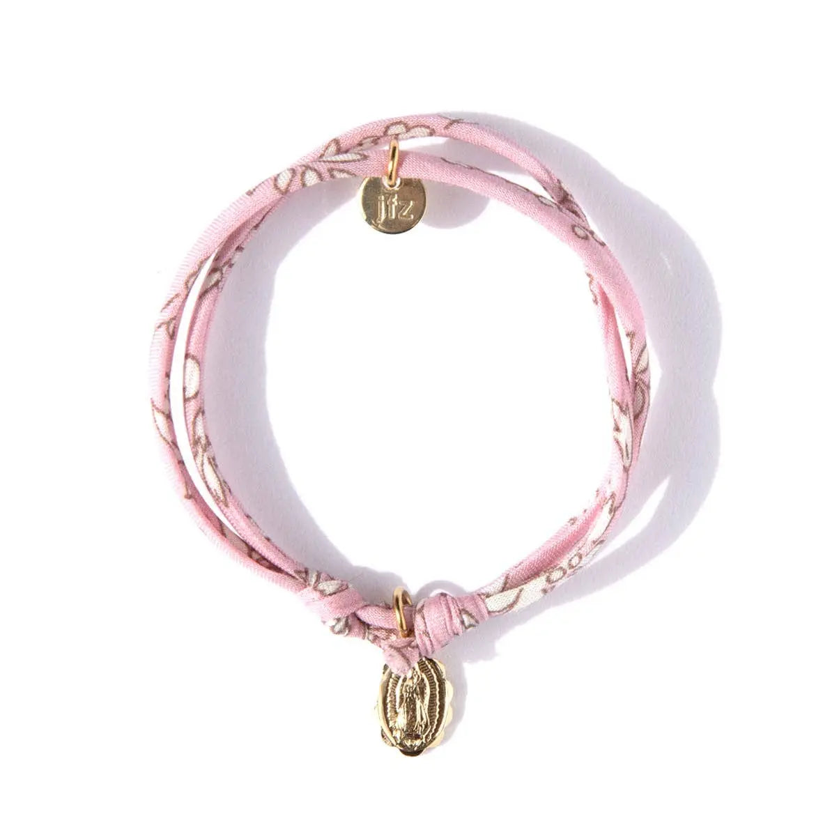 Bracelet Liberty coulissant Capel rose Vierge Marie Le Petit Lien de Paris
