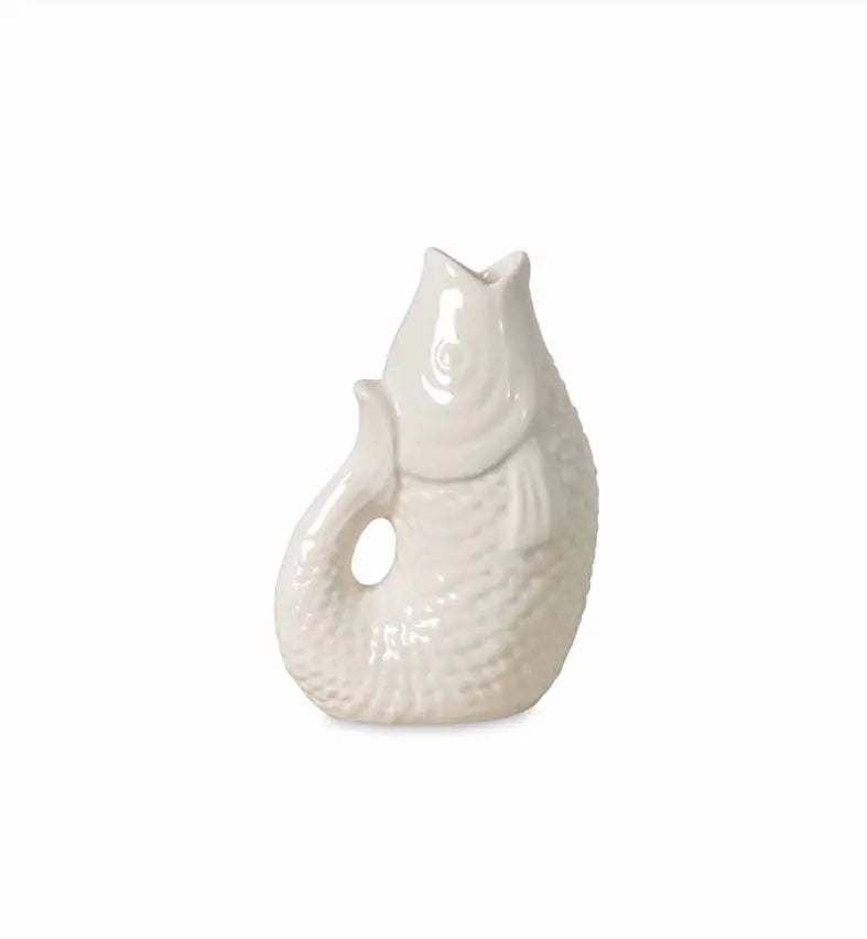 Vase poisson blanc Atelier MSV