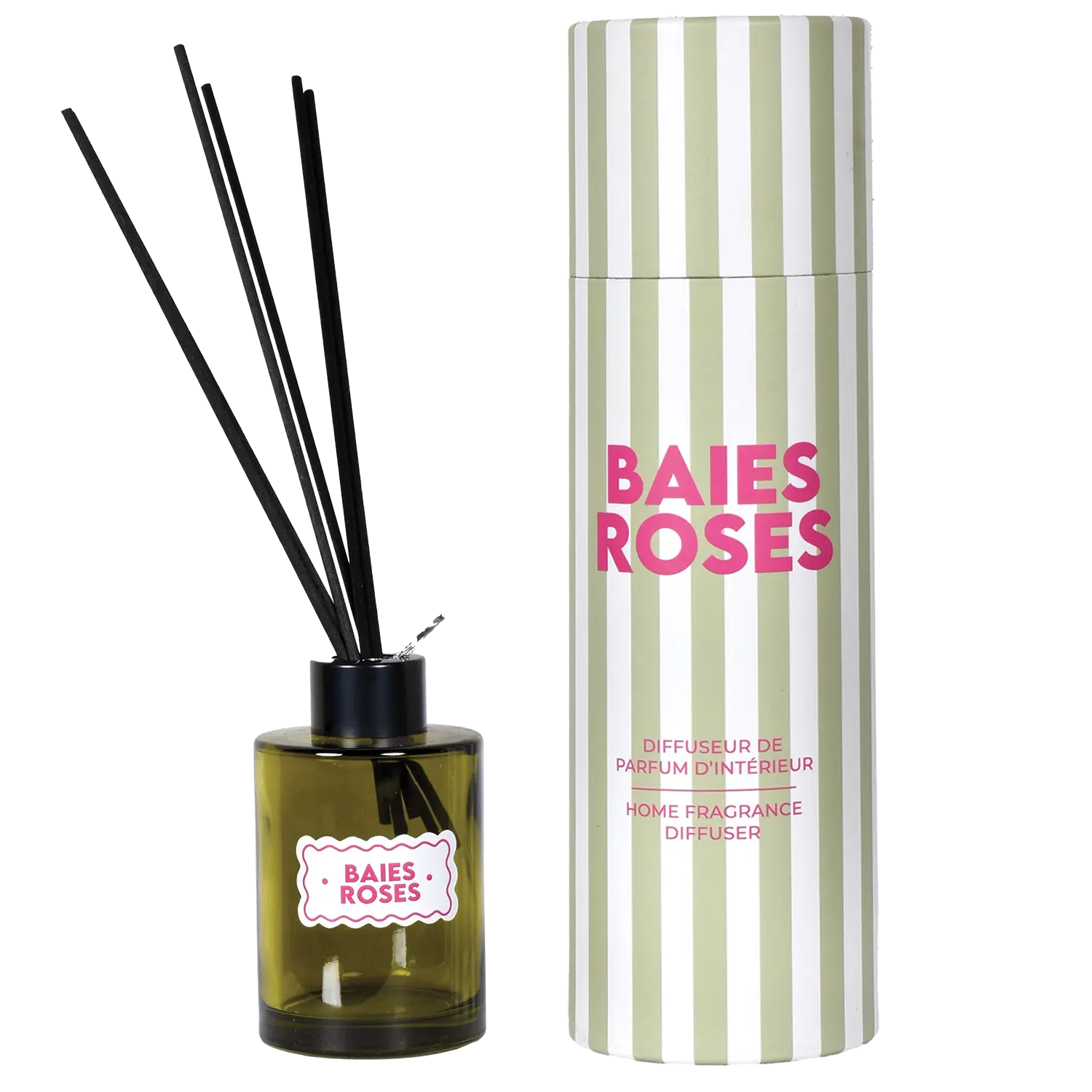 Diffuseur Trattoria baies roses D6 H10cm Opjet Paris