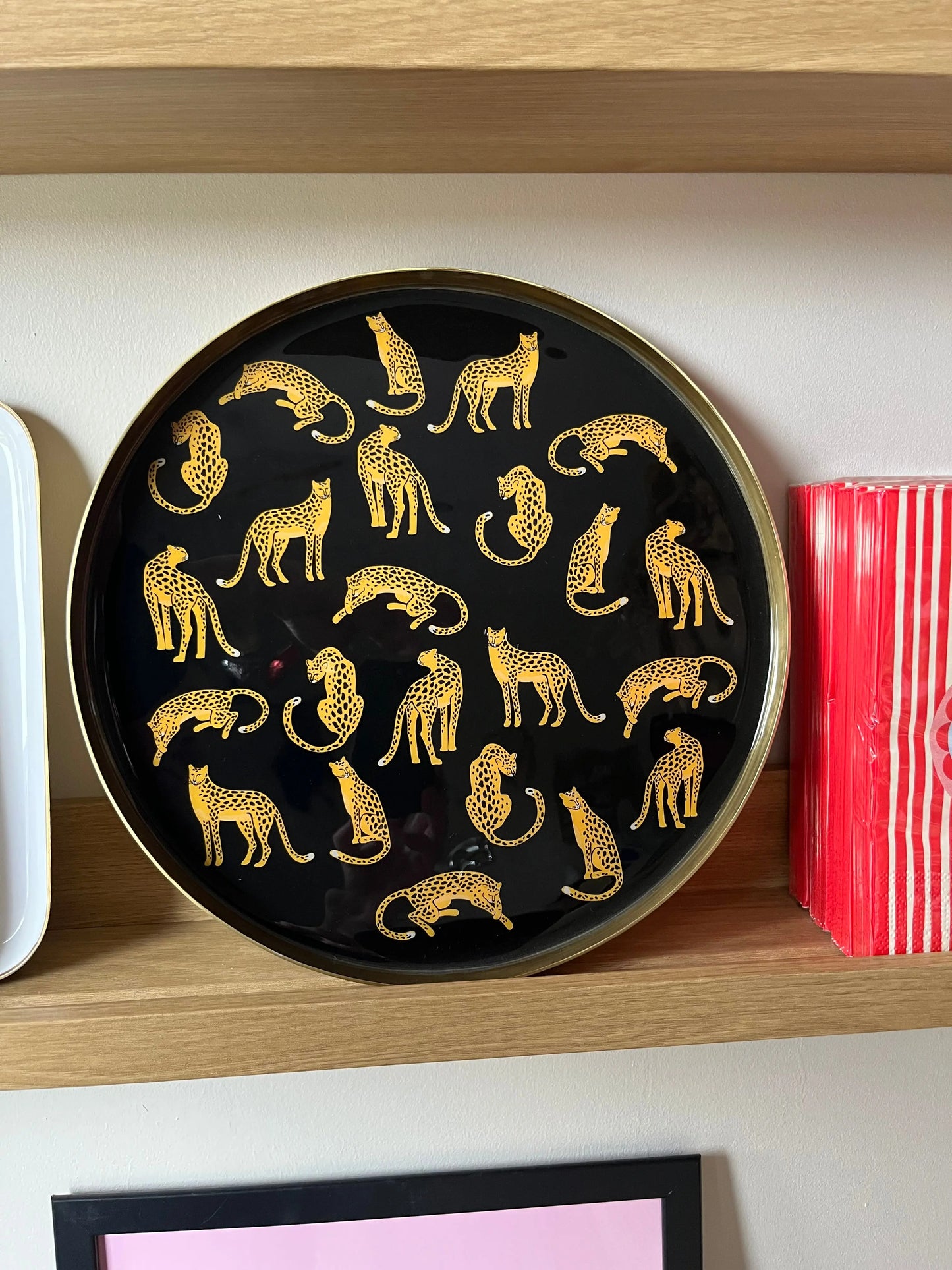 Plateau rond Léopard Atelier MSV