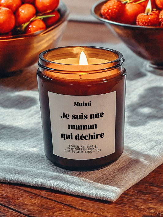 Bougie - Je suis une maman qui déchire - Fête des mères Muisti