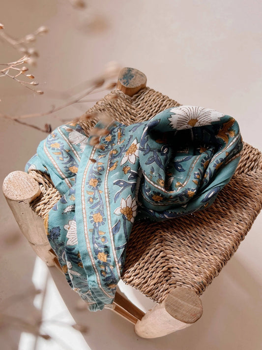 Foulard Adulte Dheli Celadon 100 cm SO FAMILY