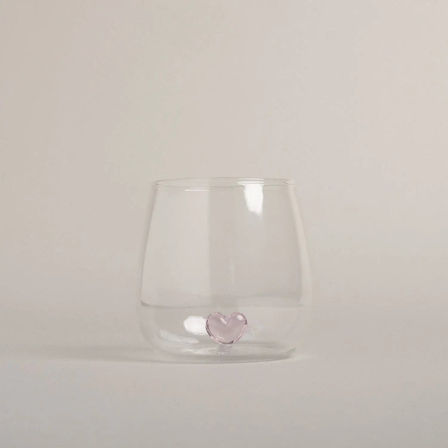 Verre à boire en forme de cœur rose (VE = 6 pièces) Eulenschnitt