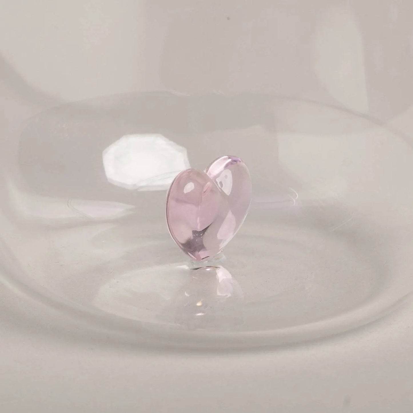 Verre à boire en forme de cœur rose (VE = 6 pièces) Eulenschnitt