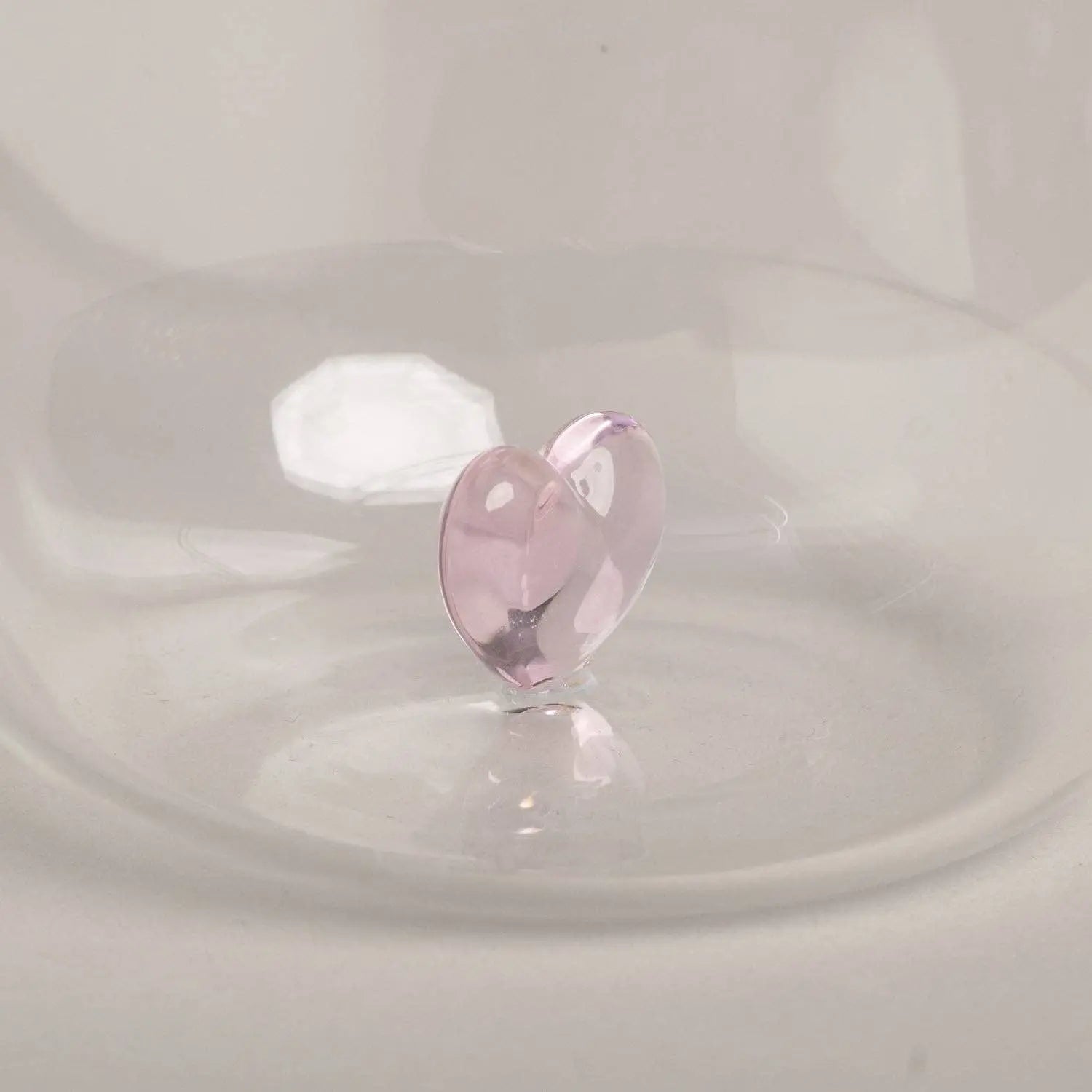 Verre à boire en forme de cœur rose (VE = 6 pièces) Eulenschnitt
