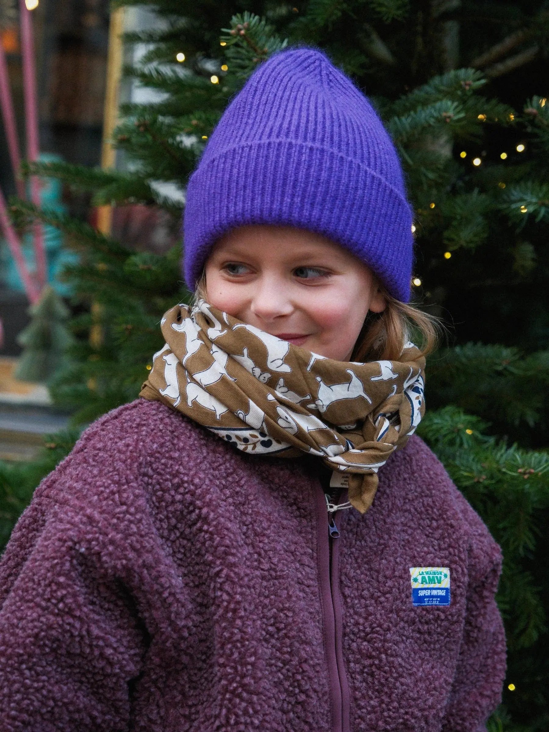 Foulard Adulte Teckel kaki Maison Augustin