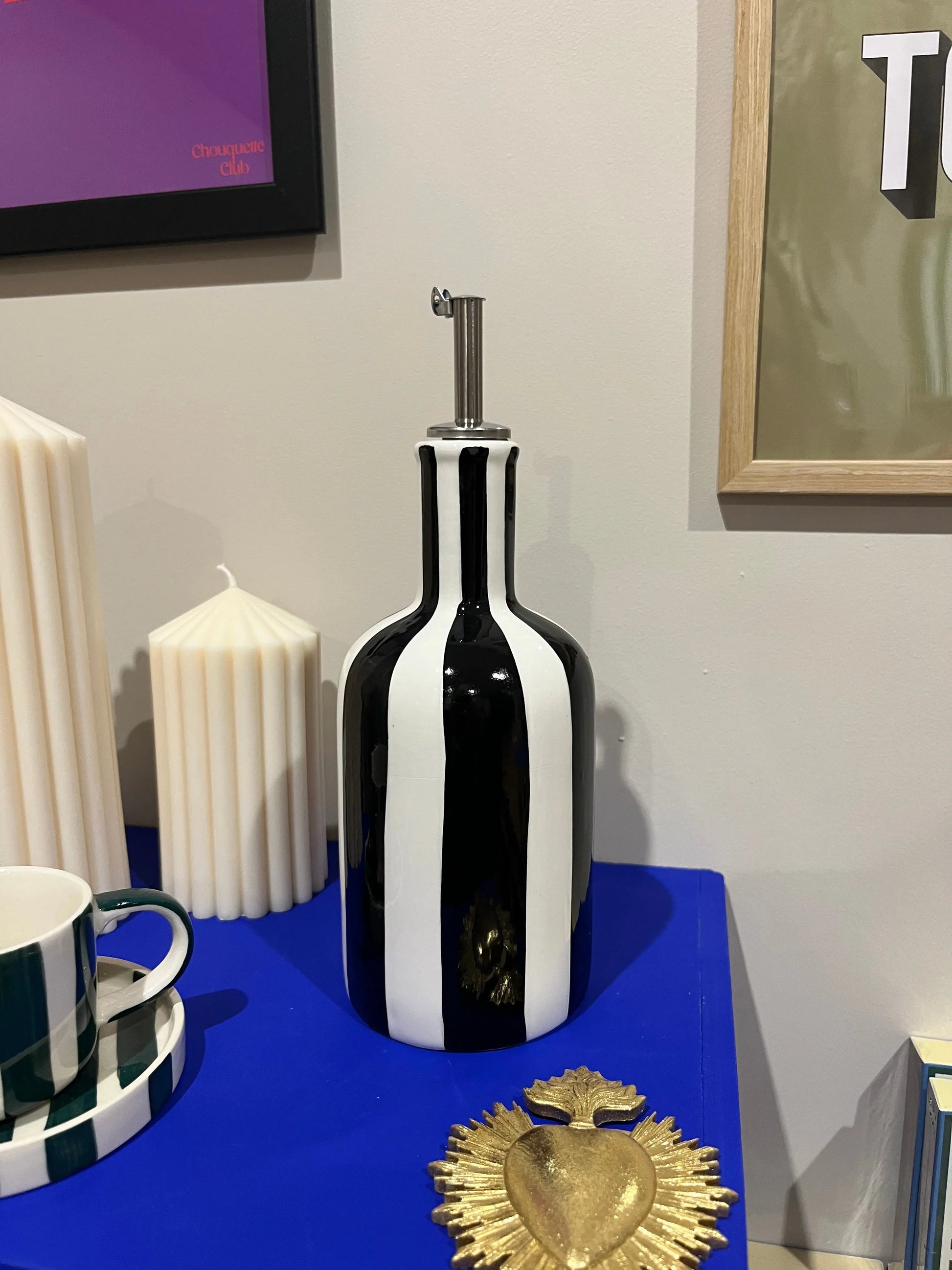 Huilier rayure noir Atelier MSV