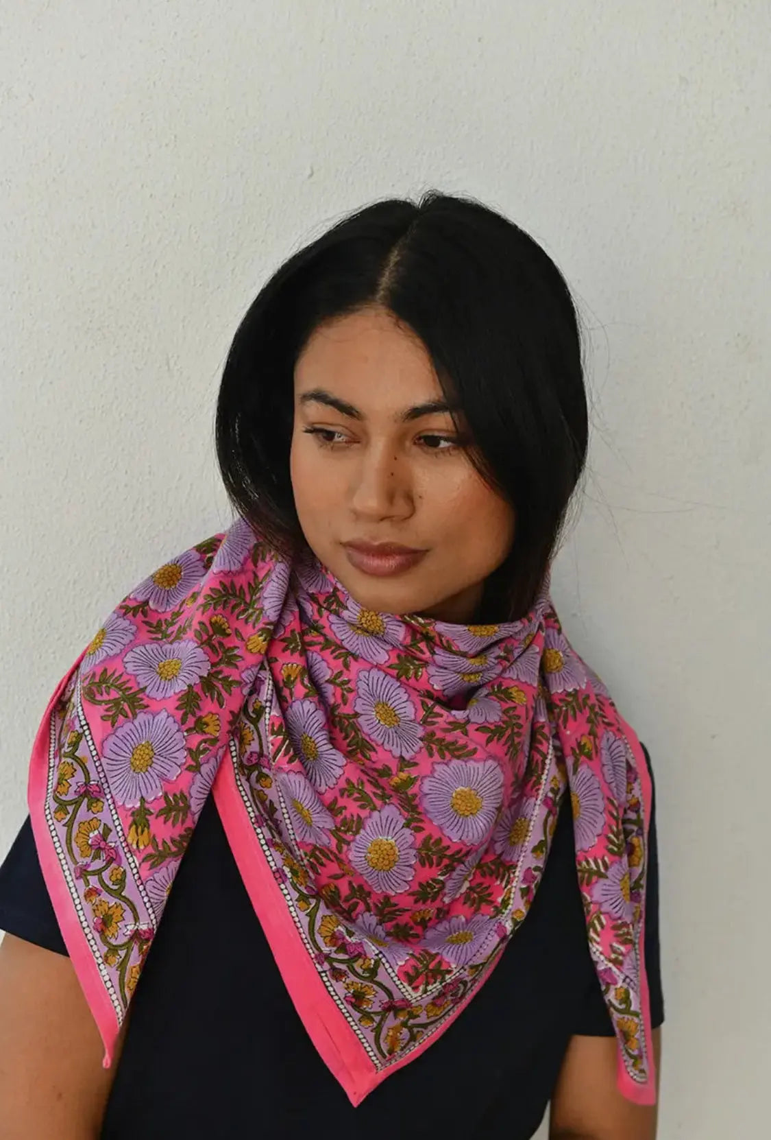 Foulard Ravenne rose Atelier MSV