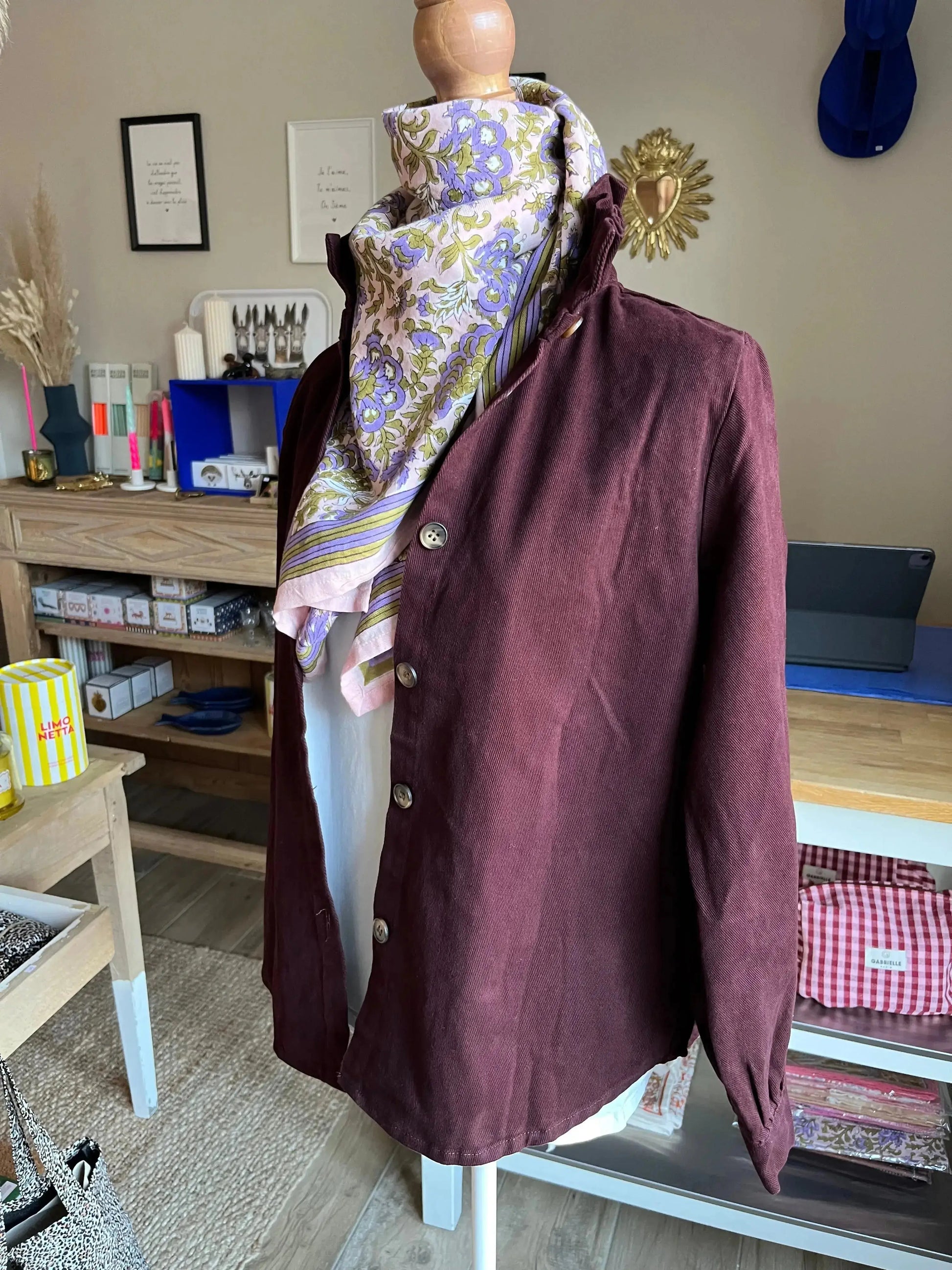 Surchemise bordeaux taille L Atelier MSV