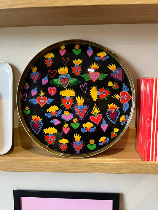 Plateau rond multicolore Atelier MSV