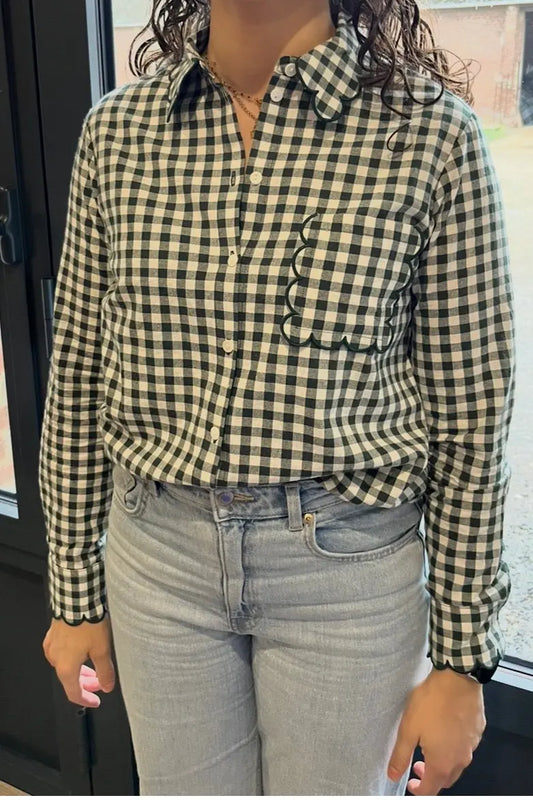 Chemise vichy verte T36 Atelier MSV