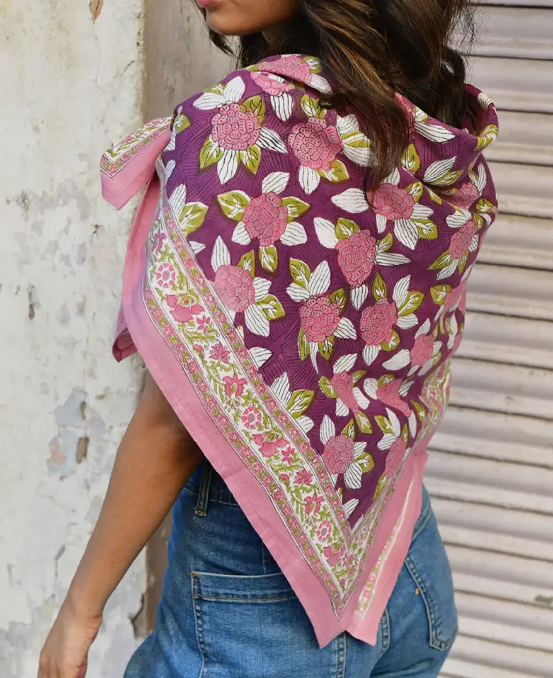 Foulard Pénélope rose Atelier MSV