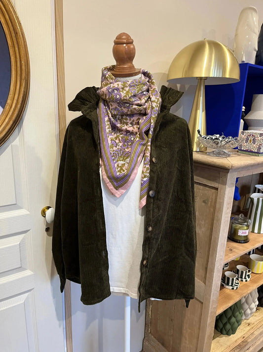 Surchemise velour kaki taille S Atelier MSV