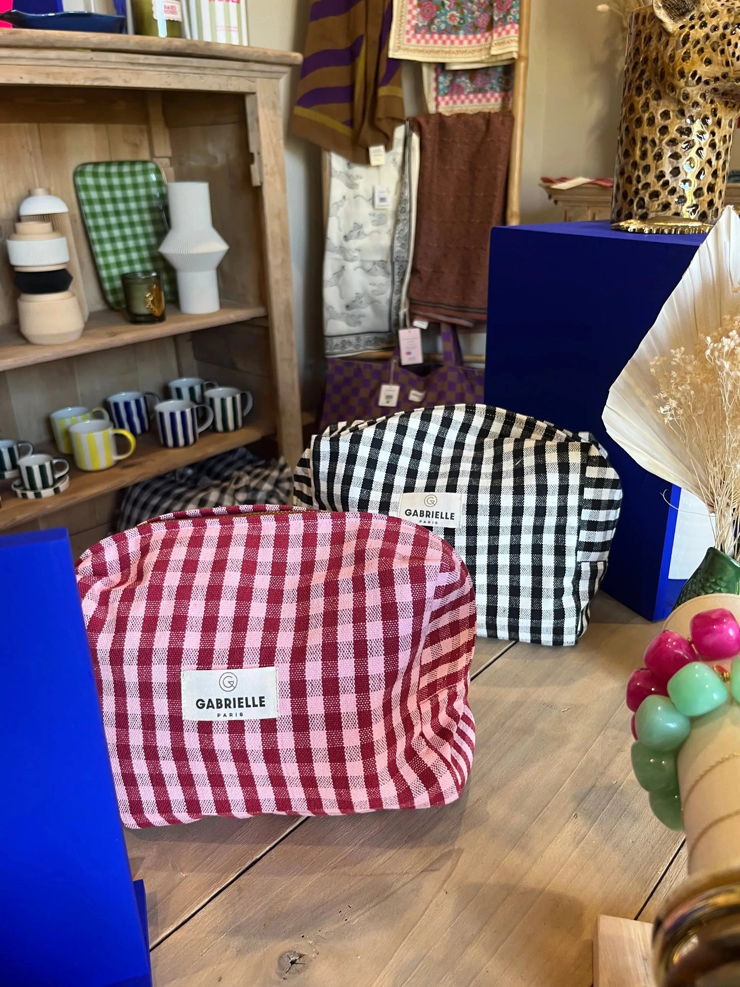 TROUSSE DE TOILETTE  EN COTON VICHY Gabrielle Paris