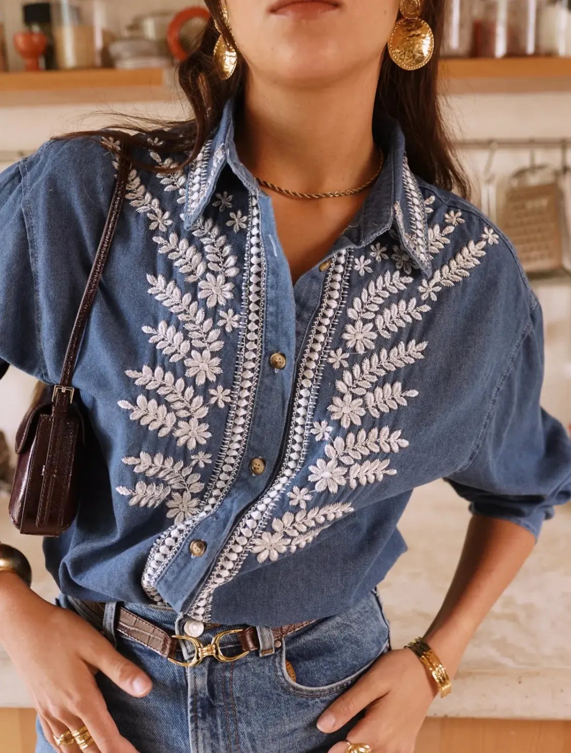 Chemise fleur blanche M/L Atelier MSV