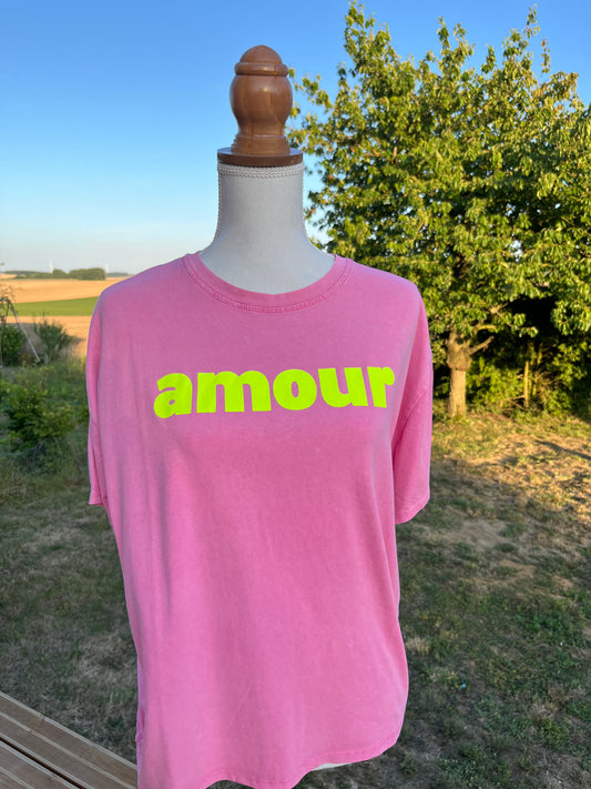 T shirt amour jaune Atelier MSV