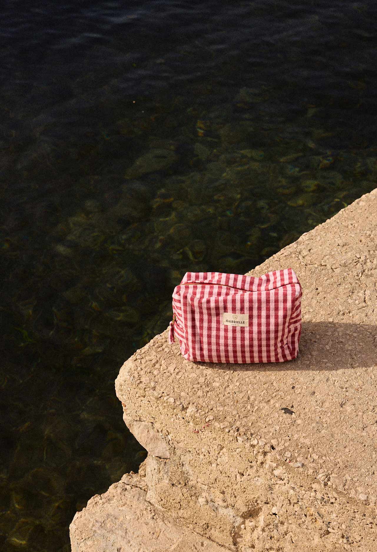 Trousse de toilette Vichy Cerise Gabrielle Paris