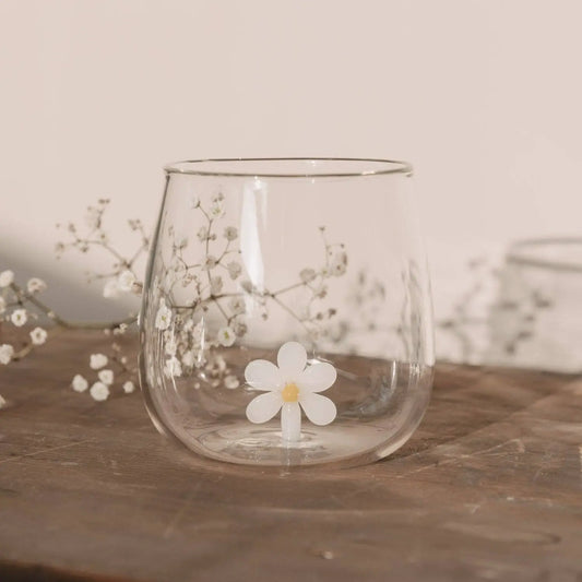 Verre à boire motif marguerite (UE = 6 pcs) Eulenschnitt