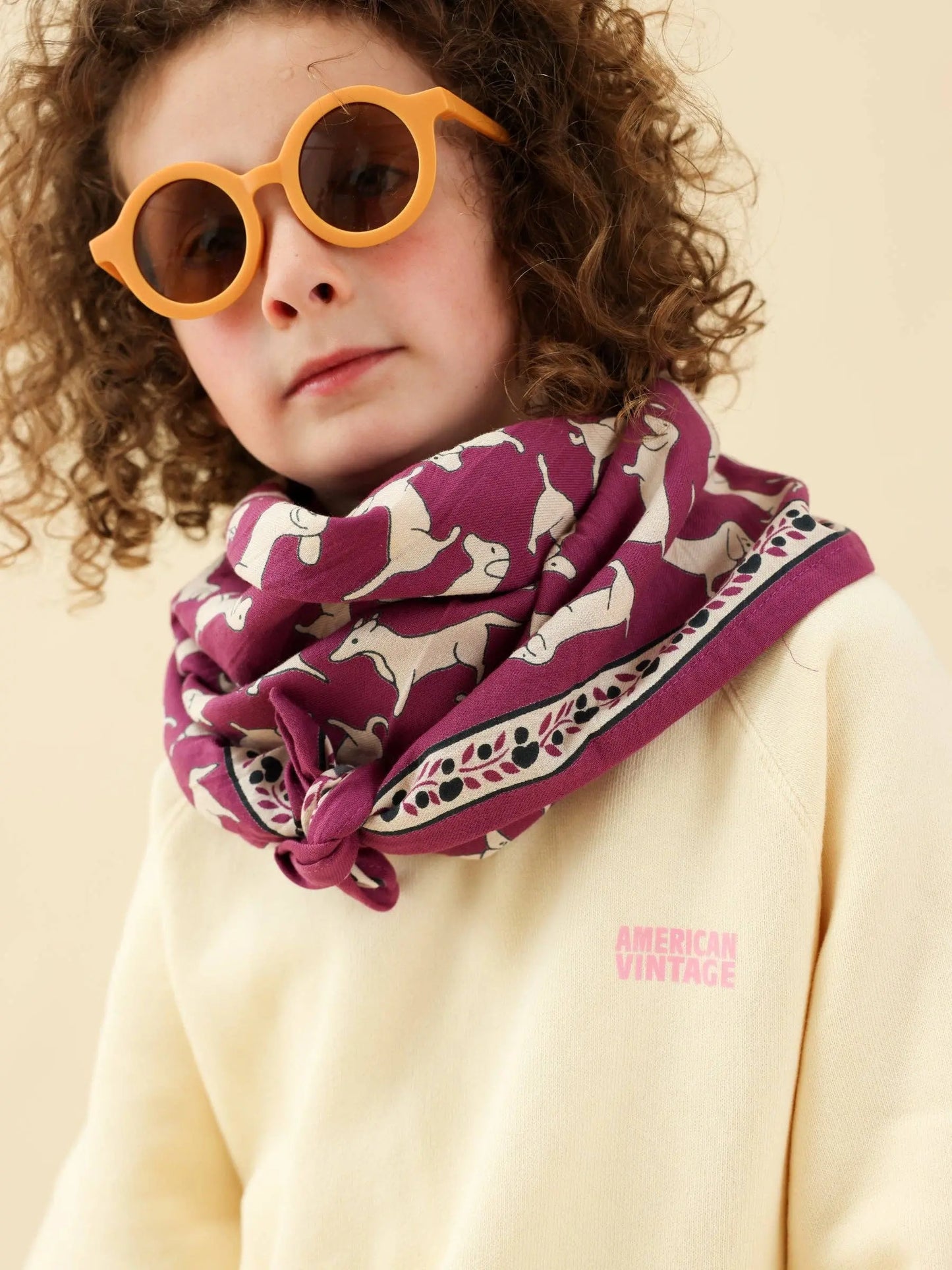 Foulard Adulte Teckel Violet