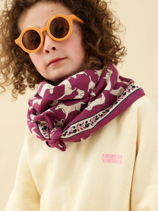 Foulard Adulte Teckel Violet