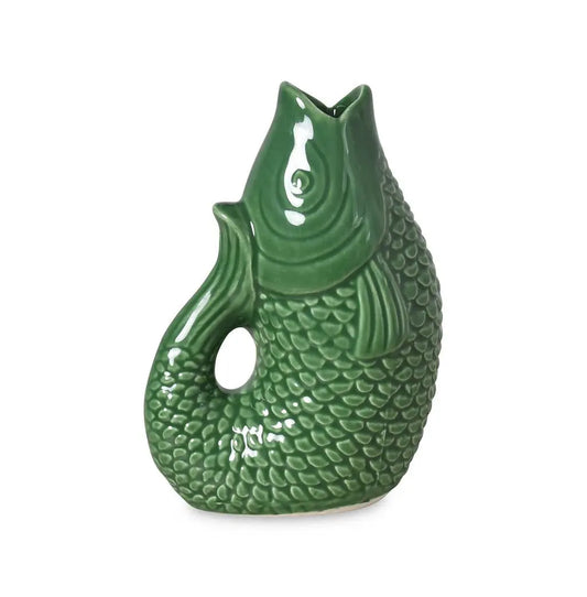 Vase ceramic Poisson pm vert L8,2 P5 H12cm Opjet Paris