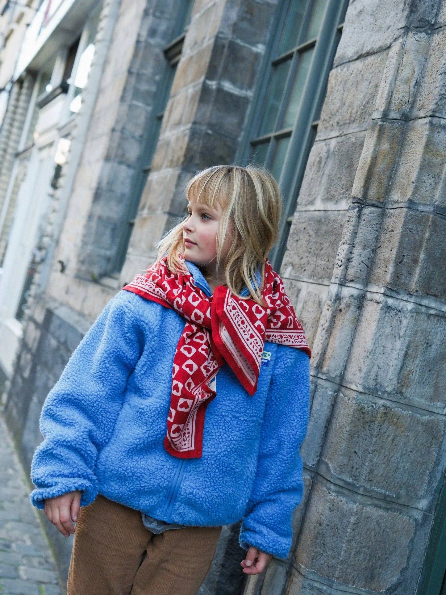 Foulard Adulte Coeur Rubis 100 cm